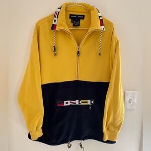 Vintage Escada Sport Half-Zip Sweatshirt Small Vtg 90s Colorblock Nautical Rare